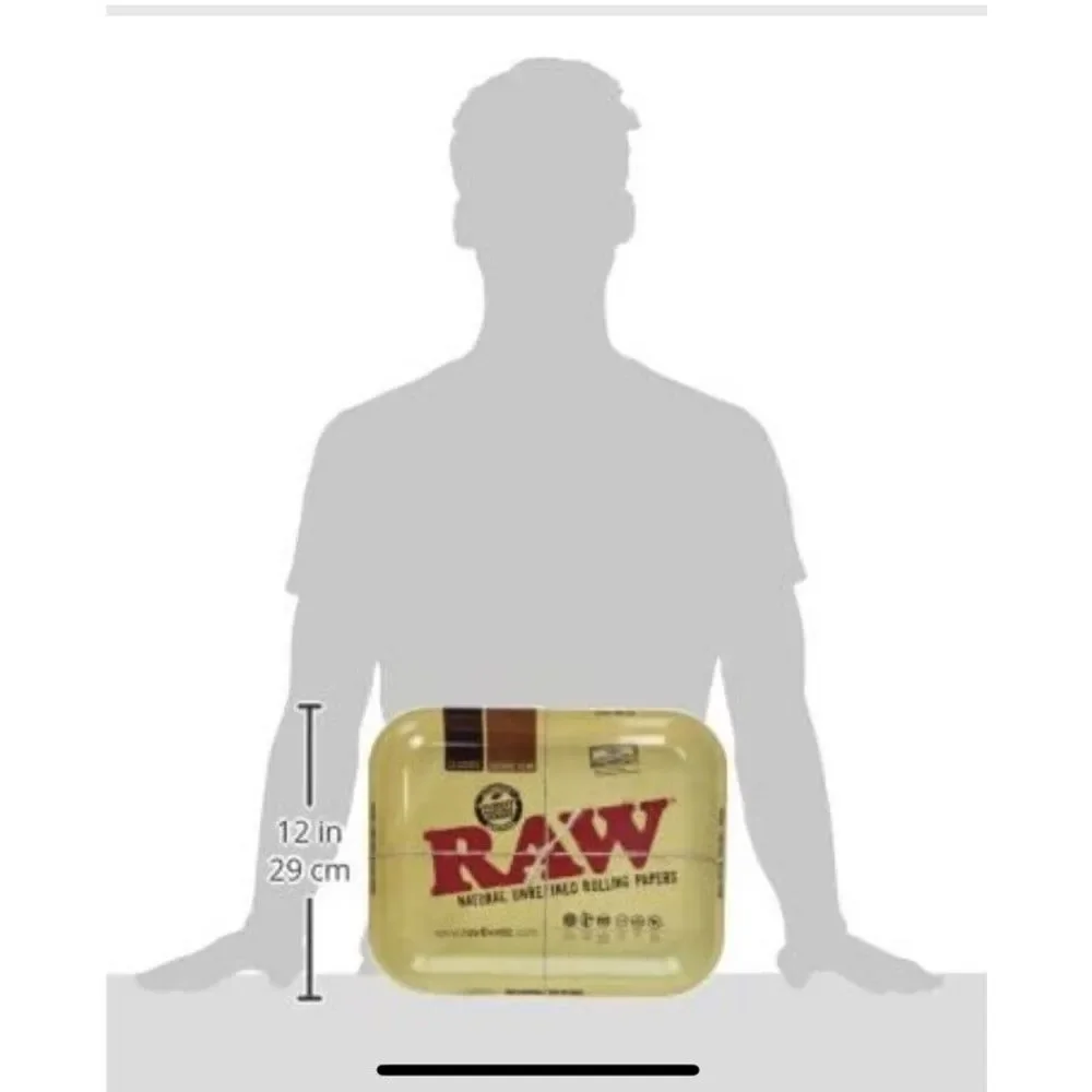 Raw Metal Rolling Tray Large 14 x 11 Inch RWL NEW - USA Seller